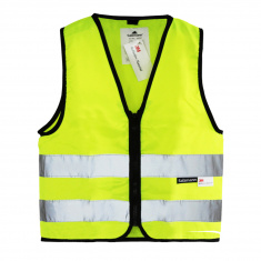 Detská reflexná vesta na zips - žltá